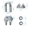 MENTBERY Wire Rope Clamp, 20PCS 1/8 Inches M3 Cable Clamps,
