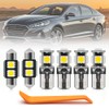 12pcs White Interior LED Lights Bulb Kit for Hyundai Sonata