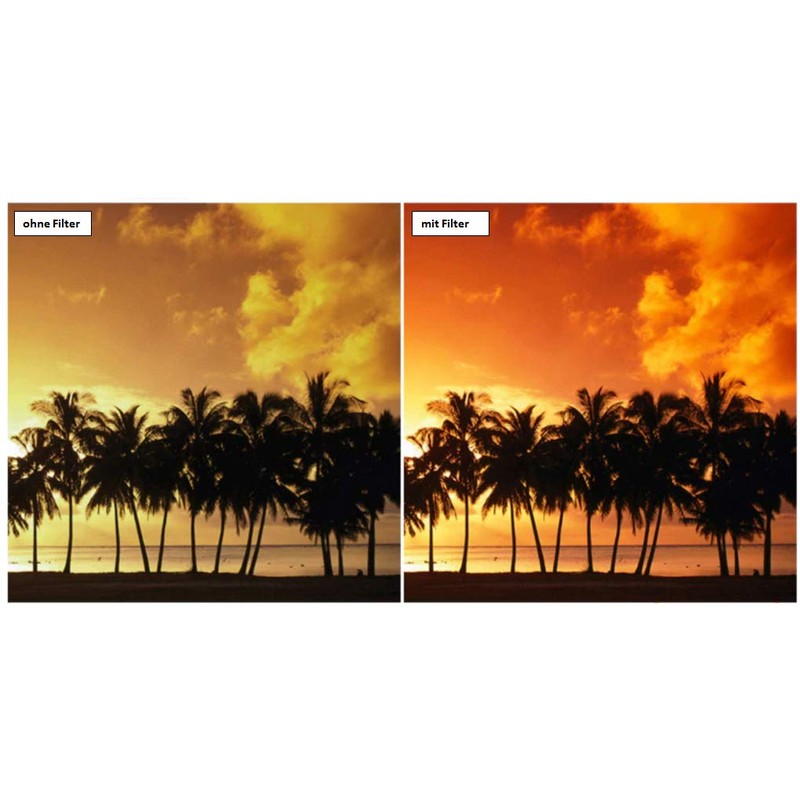 43 mm Professional Gradient Colour Filter Red Colour Filter Graduated