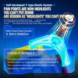 XMDCuber QY Toys 3x3 Hollow Speed Cube - 57mm Stickerless Hollow Core Racing Cube, Ultra Smooth & Sturdy Lightweight Design for Improved Speed Cubing Performance