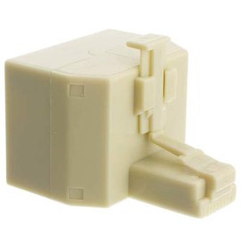 QUALCONNECT Phone Splitter (Straight), RJ45 8P8C Male to 2 RJ45 8P8C Female