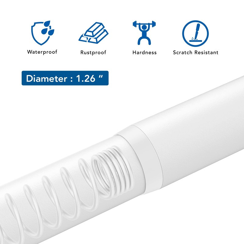 Umimile Tension Curtain Rod, 51-145 inches Adjustable Spring Shower Tension