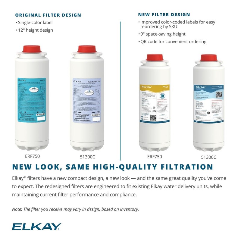 Elkay ERF750 WaterSentry Lead + Microplastics NSF/ANSI Certified Residential Filter