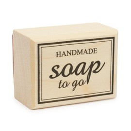 RAYHER HOBBY 'Rayher Stamp 29052000 Handmade Soap to Go, 3x4 cm, Wood, natural, Red, 4 x 3 x 2.5 cm