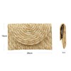 EVEOUT Women's Woven Straw Clutches Summer Handbag Purse Beach Vacation