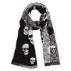 Landisun Women Scarf Men Scarf Skull Shawl Unisex Soft Long