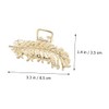 Gatuida Elegant Pearl Leaf Hair Claw Clip Non Slip Hair