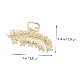 Gatuida Elegant Pearl Leaf Hair Claw Clip Non Slip Hair Clasp for Women for Styling and Daily Use Accessory for Showcasing Sophistication