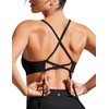 CRZ YOGA Women's Bikini Top Lace Up Swimsuits Crisscross Bathing