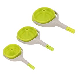 Topyond Kitchen Funnel Set, Wide Mouth Funnels for Filling Bottles, Durable Silicone Collapsible Mini Funnel for Liquid and Powder Transfer, Convenient for Home and Kitchen Use