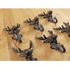 MIDWEST CRAFT HOUSE 6 Rustic Elk Deer Moose Head Hooks
