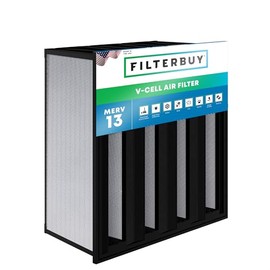 Filterbuy 20x24x12 4V-Cell Air Filter MERV 13 HVAC Replacement (1-Pack)