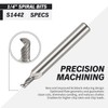 ZahyoX O Flute Upcut Spiral CNC Router Bit, 1/4 Inch