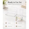 Haohaio Clear Acrylic Mail Organizer & Vertical Envelope Holder