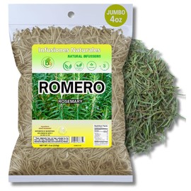 Romero – Dried Rosemary Leaves – 4 oz (113g) – Premium Whole Herbs for Cooking & Tea – All-Natural, Non-GMO, Gluten-Free – Hoja de Romero Deshidratada – by BexpertsUSA – Rosmarinus officinalis