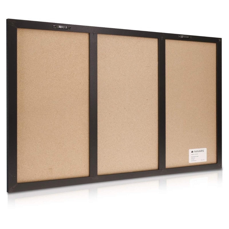 Navaris Combination Board Cork/Whiteboard/Chalkboard - 24 x 36 inches Combo