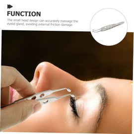 Vaguelly Stainless Steel Meibomian Gland Tweezers Forceps for Eyelid Women Beauty Tool