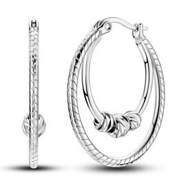 NARMO Hoop Earrings for Women 925 Sterling Silver Lightweight Hoop Earrings Trendy Earrings