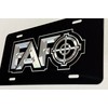 FAFO Scope Car Tag Diamond Etched Engraved Vanity Front Aluminum