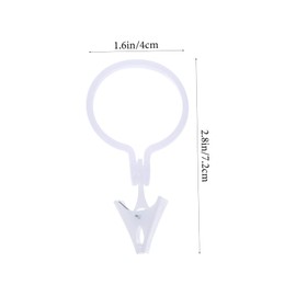 Zerodeko 80pcs Curtain Rings with Clips Flexible Drapery Clips for Shower Door Curtains Easy to Install Safe for All Fabrics for Living Bedroom Decor