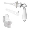 Ceramic Flush Handle, Universal Fit Lever with Anti-Slip Grip, Rust-Resistant