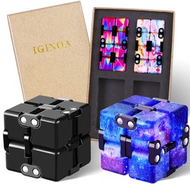 4 Packs Infinity Cube Toy Stress Relieving Game for Kids and Adults,Cute Mini Unique Gadget Anxiety Relief Kill Time Magic Puzzle Flip ADD, ADHD, Killing