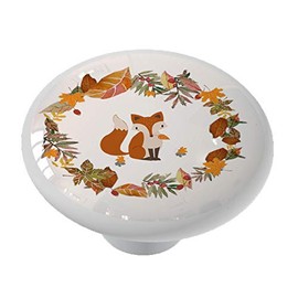 Gotham Decor Autumn Fox Wreath Drawer/Cabinet Knob
