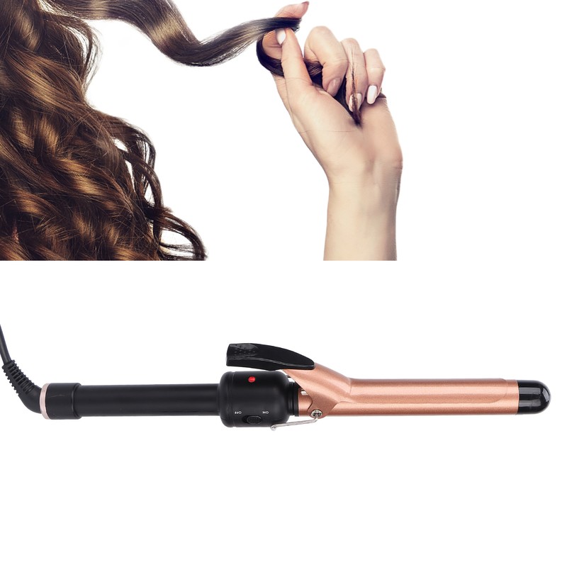 Curling Iron Wand Adjustable Temperature Ceramic Barrel Hair Curler 25mm