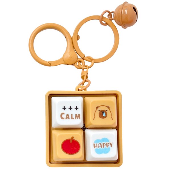 SJWOW Capybara Keyboard Fidget Toys Finger Fidget Clicker Keychain with