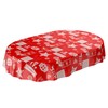 ANRO Oilcloth Tablecloth Oilcloth Washable Tablecloth Christmas Mood Red 120
