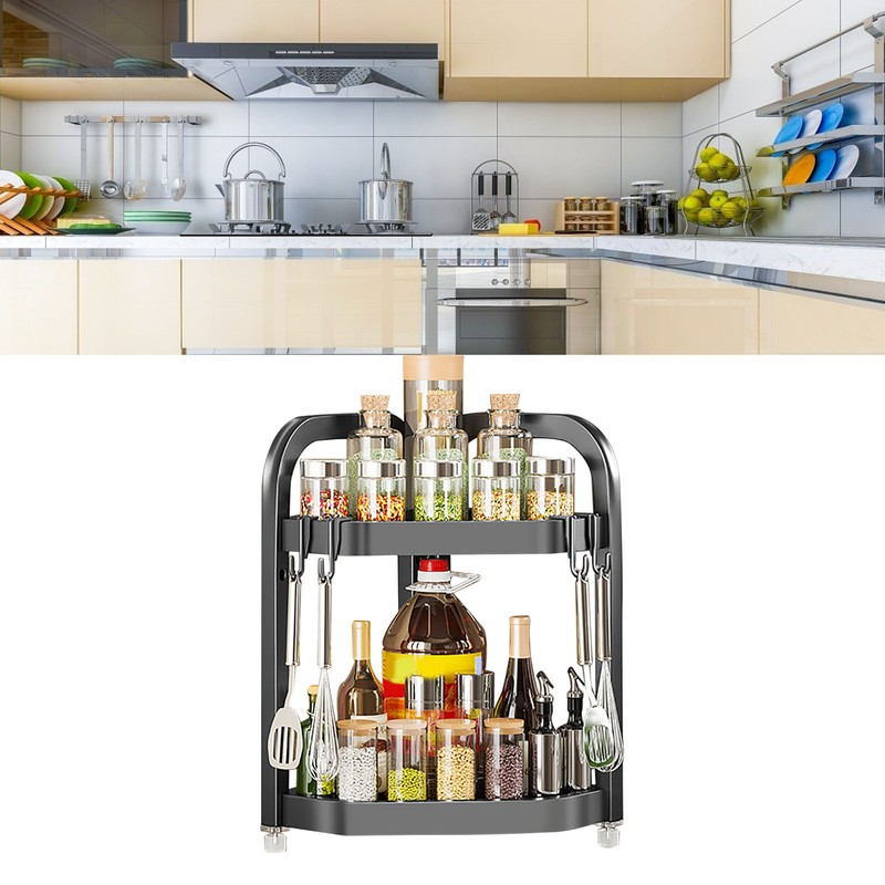 Wall Corner Storage Shelf 2 Tier Space Saving Versatile Durable
