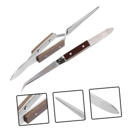 WHAMVOX 2pcs Precision Hobby Tweezers for Modelling Insulated Reverse Tweezers High Temperature Soldering Tools