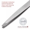 Regine Switzerland Diamond Tip Slant Tweezer, Stainless Steel Precision Tweezers