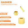 GASHER 60PCS Brass Compression Fitting Kit,Sleeve Ferrules&Insert Tube Support&Ferrule head,3/16"