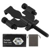 Ranjaner Portable Door Lock, Adjustable, Black, 3.82inch, Travel Lockdown Locks