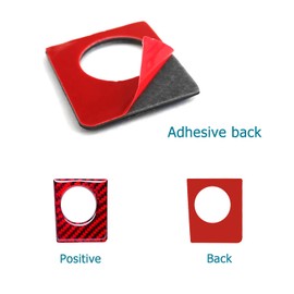 YAMUDA Compatible with Copilot Passenger Storage Switch Trim Stickers Carbon Fiber Decal Interior Accessory for Lexus is 2013 2014 2015 2016 2017 2018 2019 (Red)