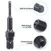 BIGP SDS Plus Adapter, Adapter 1 1/4 Inch UNC to