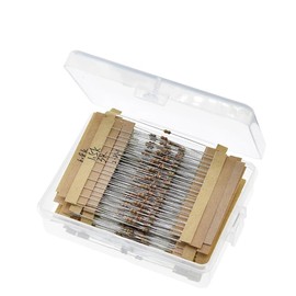 KSOPUERT 640PCS 64 Values 1/6W 1% 1R-10MR High-Accuracy Carbon Film Resistor Assortment DIY Kit
