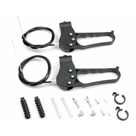 Juego de 2 frenos de repuesto para andador con ruedas de 3/4, cable de 41 pulgadas, bloqueo de rueda ajustable, con herrajes, cable, clip y empuñadura izquierda y derecha. Compatible con tod