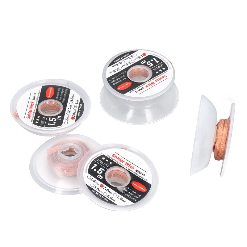 5PCS Solder Wick Red Copper Anti Oxidation Corrosion Resistance Desoldering