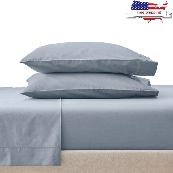 Unbranded 300 Thread Count Cotton Percale 3pc Sheet Set Twin