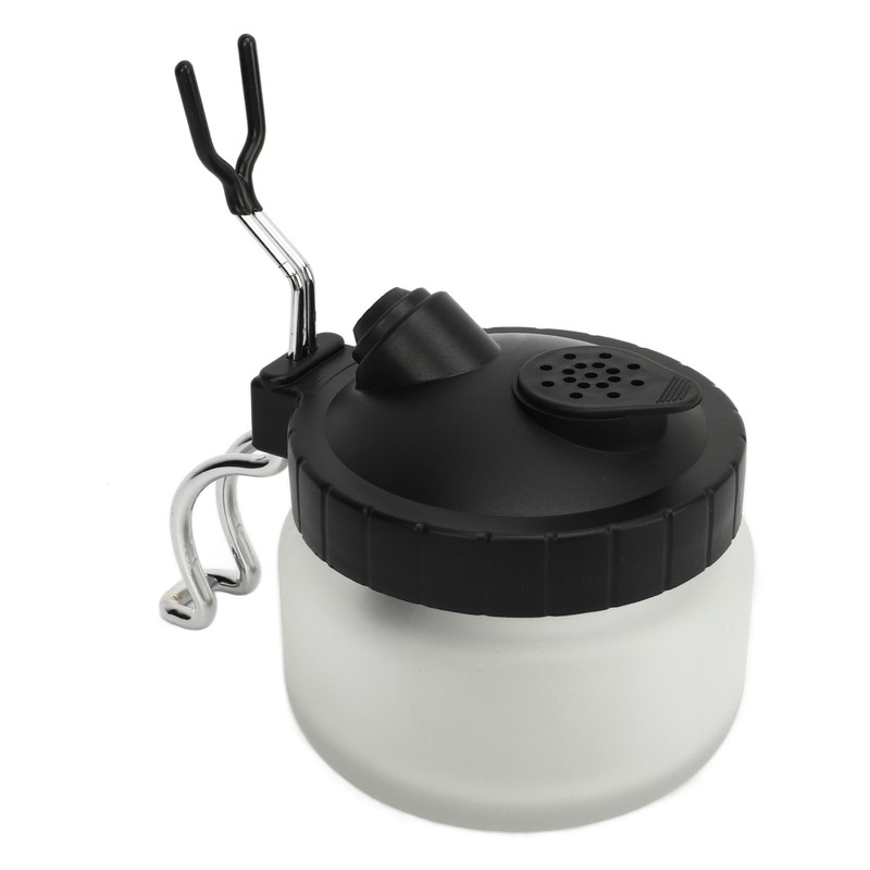 Airbrush Cleaning Pot with Holder Multifunctional Airbrush Wash Cleaner Tools