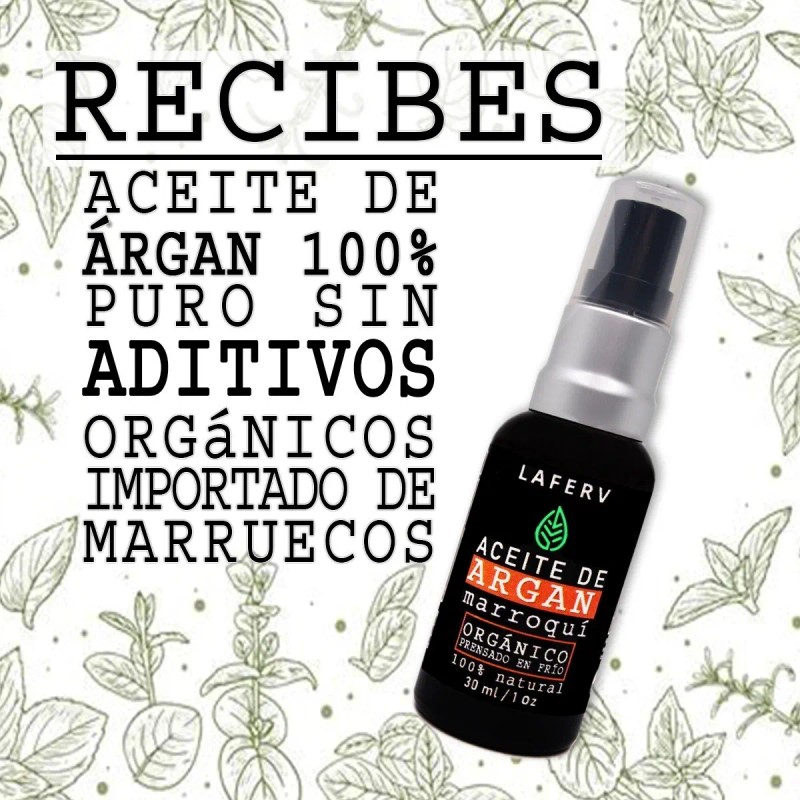 Aceite Argán 100% Puro Orgánico 30 Ml Doble Prensado En