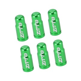 A ABSOPRO Tire Valve Caps Dust Covers for Bicycle Road Bike Green Set of 6