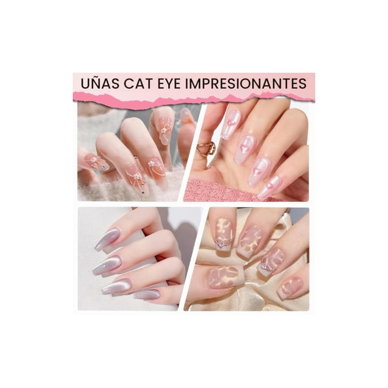 Imanes Ojo de Gato Multifuncionales, Herramienta Magnética 3D Uñas