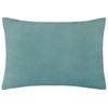 Paoletti Keela Geometric Cut Velvet Cushion Cover, Gold/Blue