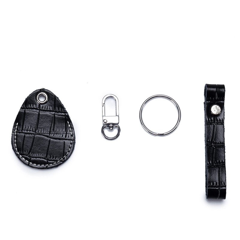 Temvue Access Card Holder RFID Key Fob Bag Leather Airtag