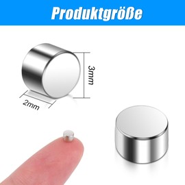 Aenienoe Pack of 200 Neodymium Magnets Mini Strong Magnet Small 3 x 2 mm Round Magnets for Notice Board Magnetic Board Fridge Whiteboard Craft Photos