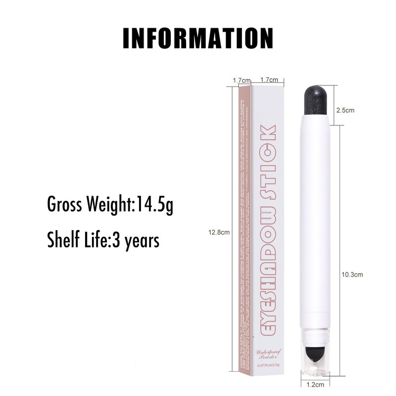 Eyeshadow Stick,Cream Shadow Stick,Glitter Eye Shadow Stick, Black Eyeshadows Pencil
