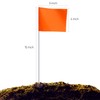 Zozen 50Pack Fluorescent Orange Marking Flags, Writable/15x4x5 Inch, Yard Flags